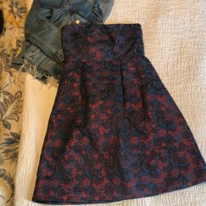 Anthropologie strapless party dress